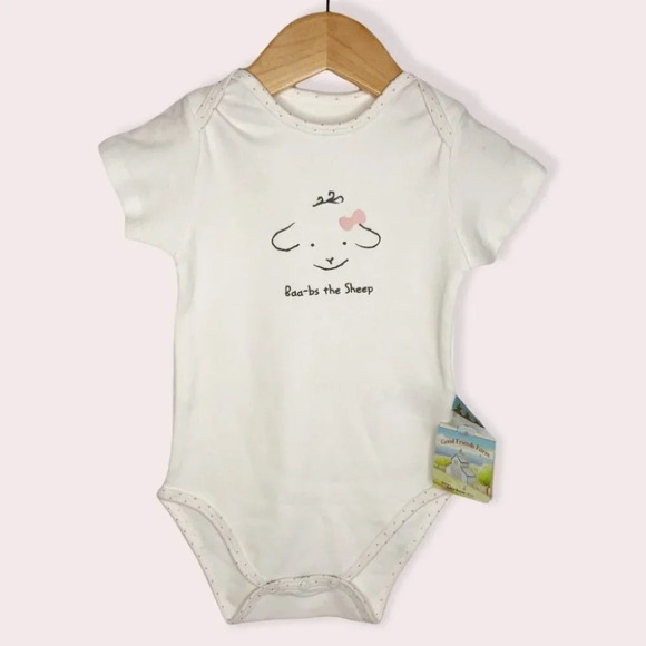NWT Bunnies by the Bay bodysuit baby sheep size 6-12 months - Picture 1 of 6